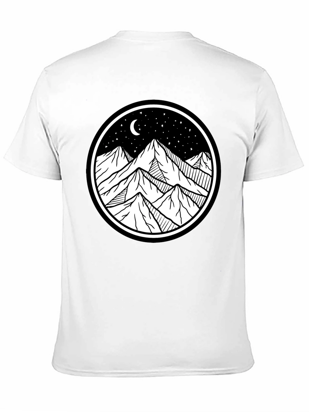 Mountain Scene Graphic Tee - Black
