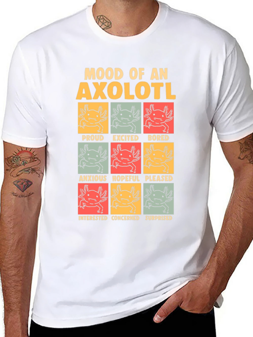 Mood of an Axolotl Black T-Shirt