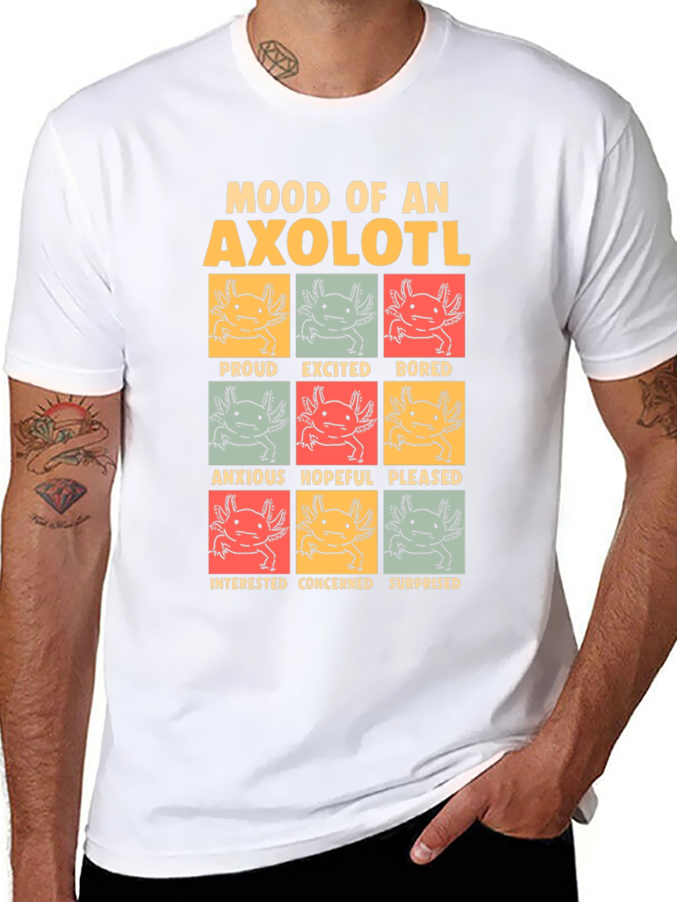 Mood of an Axolotl Black T-Shirt