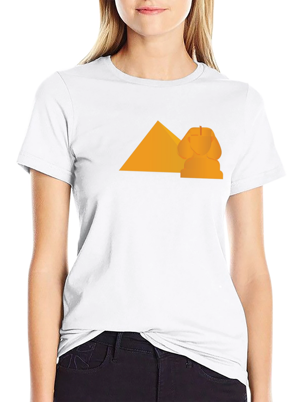 Egyptian Pyramid Sphinx Graphic Tee - Black