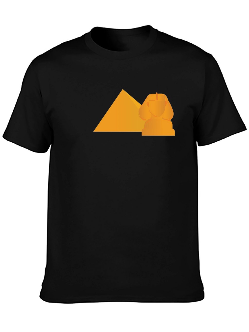 Egyptian Pyramid Sphinx Graphic Tee - Black