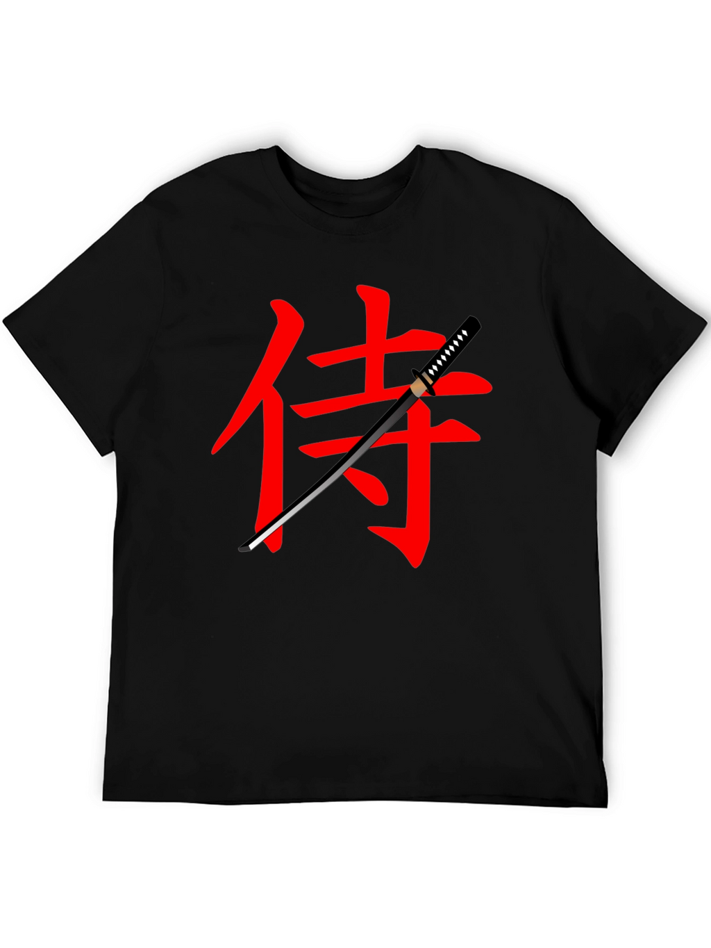 Samurai Katana Graphic Tee - Black