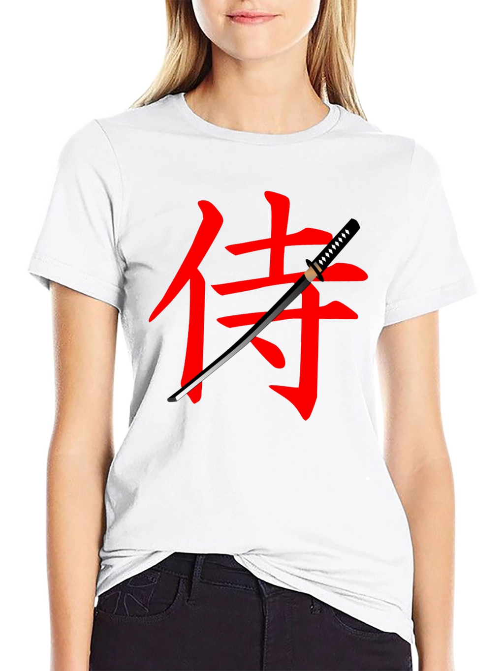 Samurai Katana Graphic Tee - Black