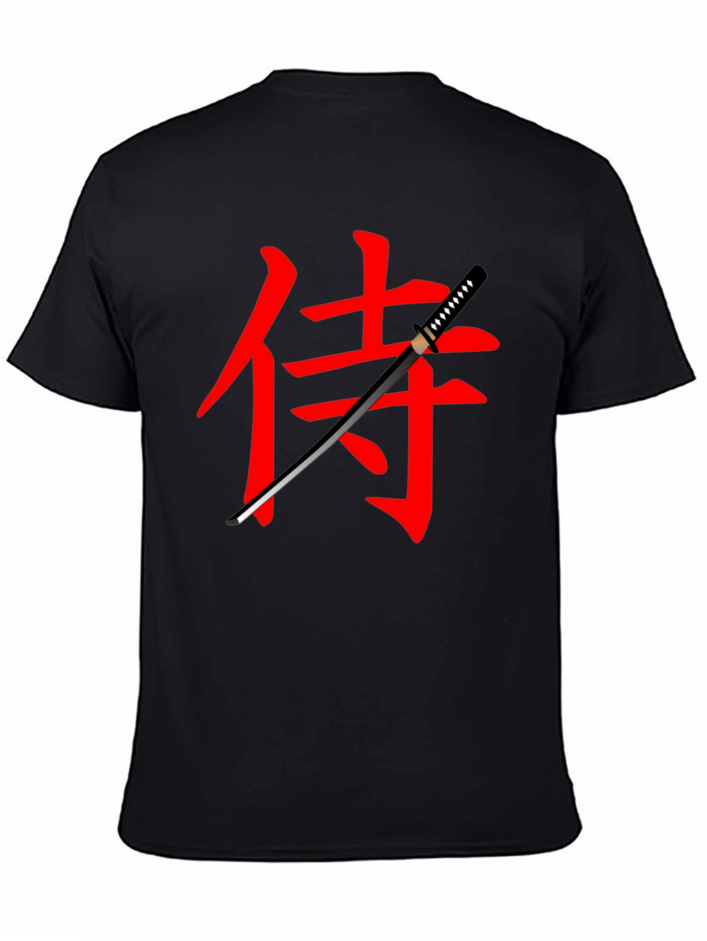 Samurai Katana Graphic Tee - Black