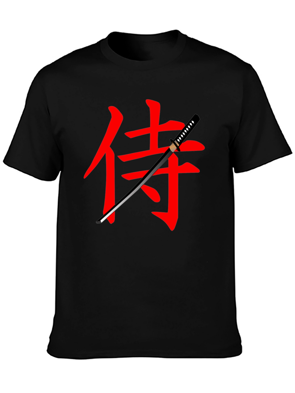 Samurai Katana Graphic Tee - Black