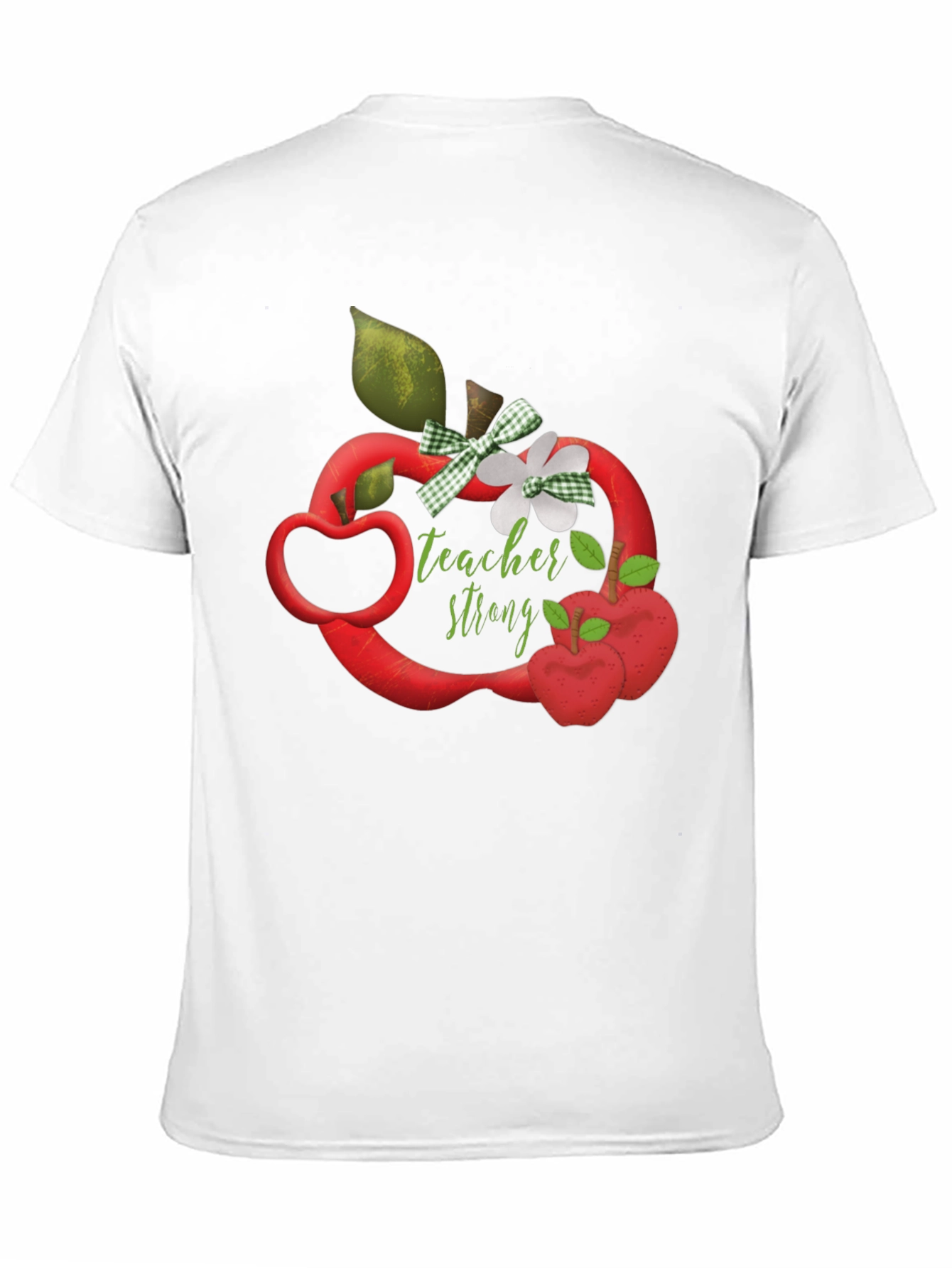 Teacher Strong Apple Graphic Tee - Black