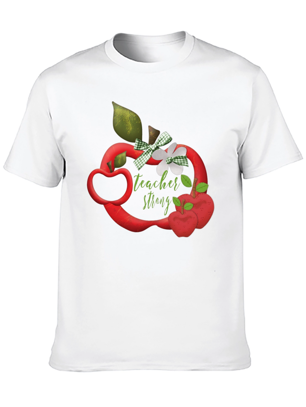 Teacher Strong Apple Graphic Tee - Black