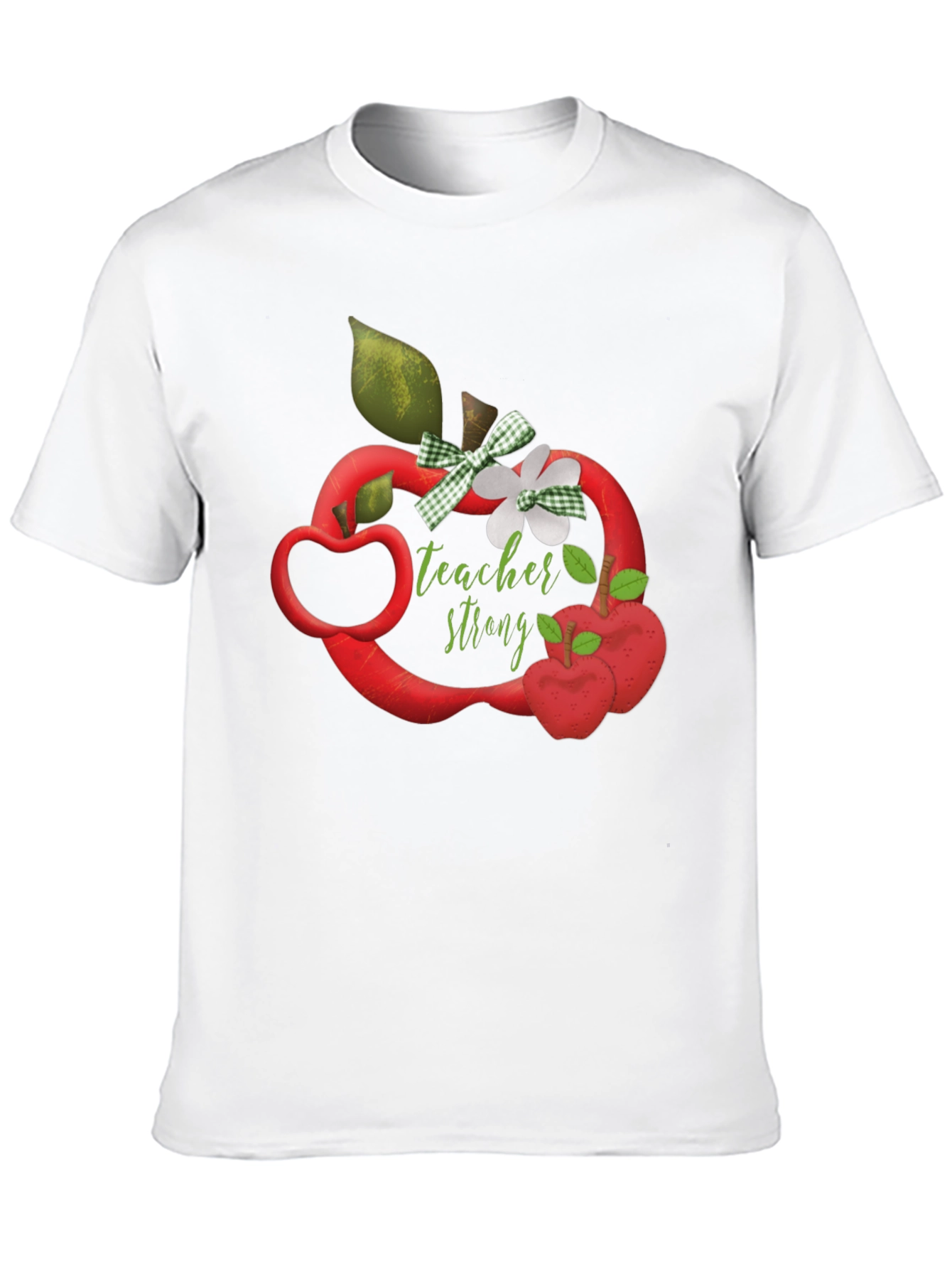 Teacher Strong Apple Graphic Tee - Black