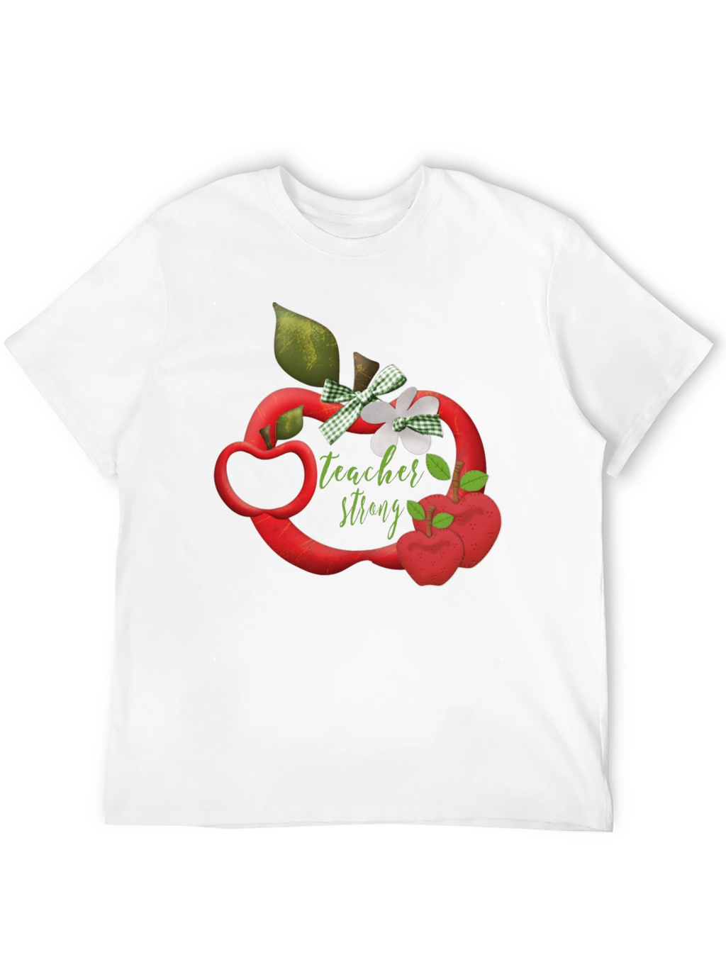Teacher Strong Apple Graphic Tee - Black