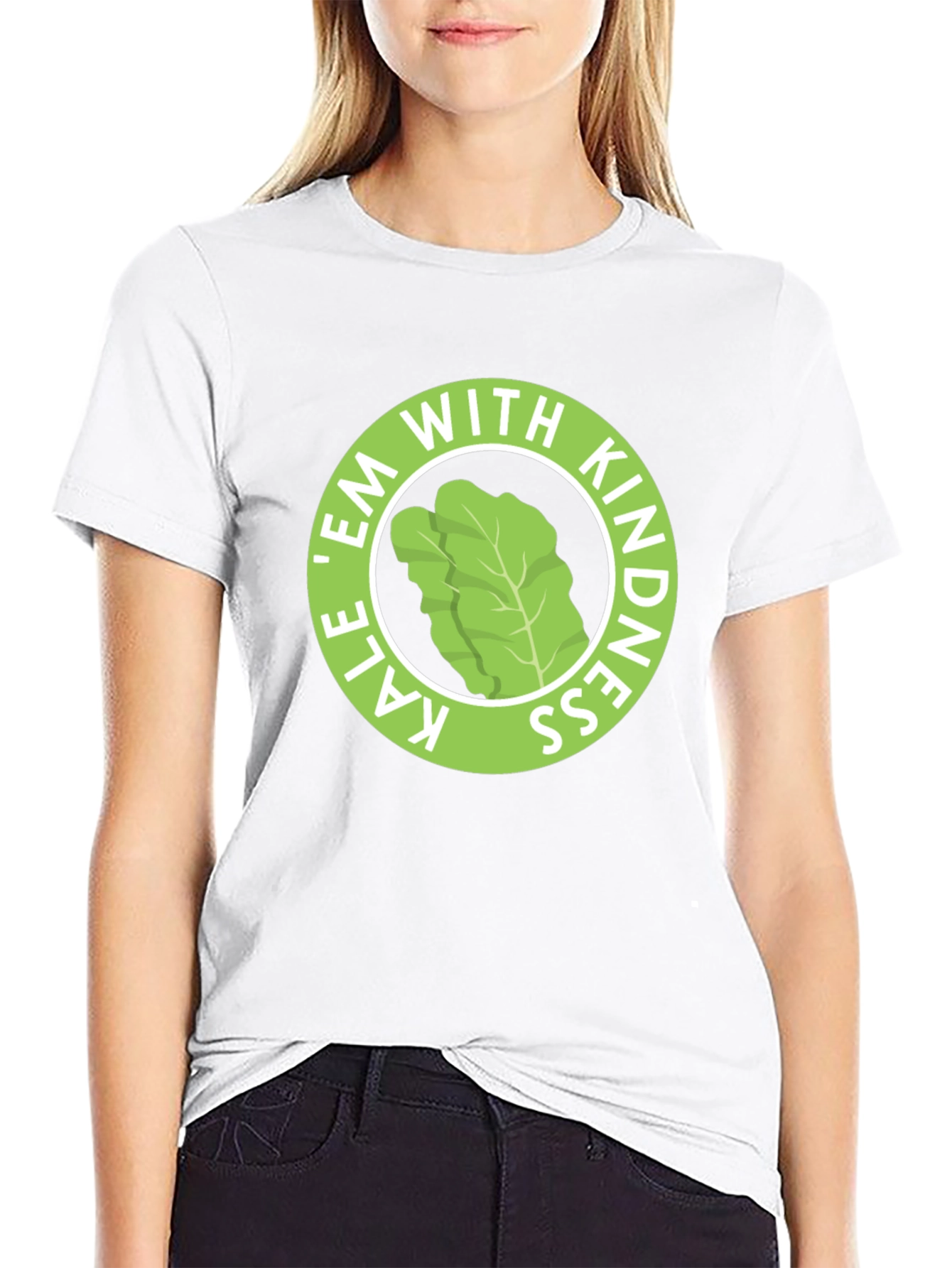 Kale Em With Kindness Black T-Shirt
