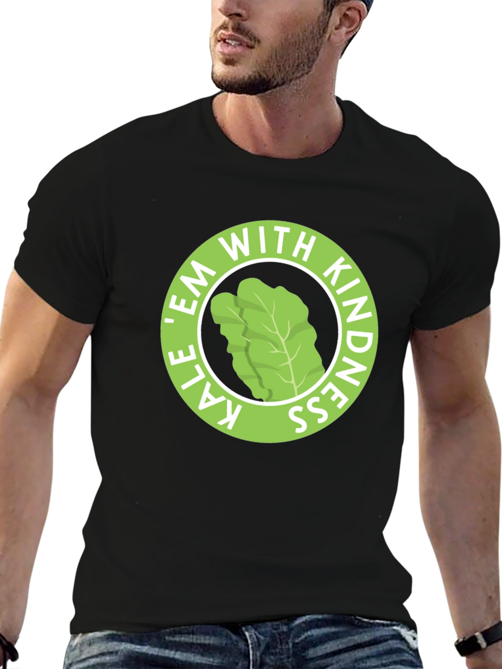 Kale Em With Kindness Black T-Shirt