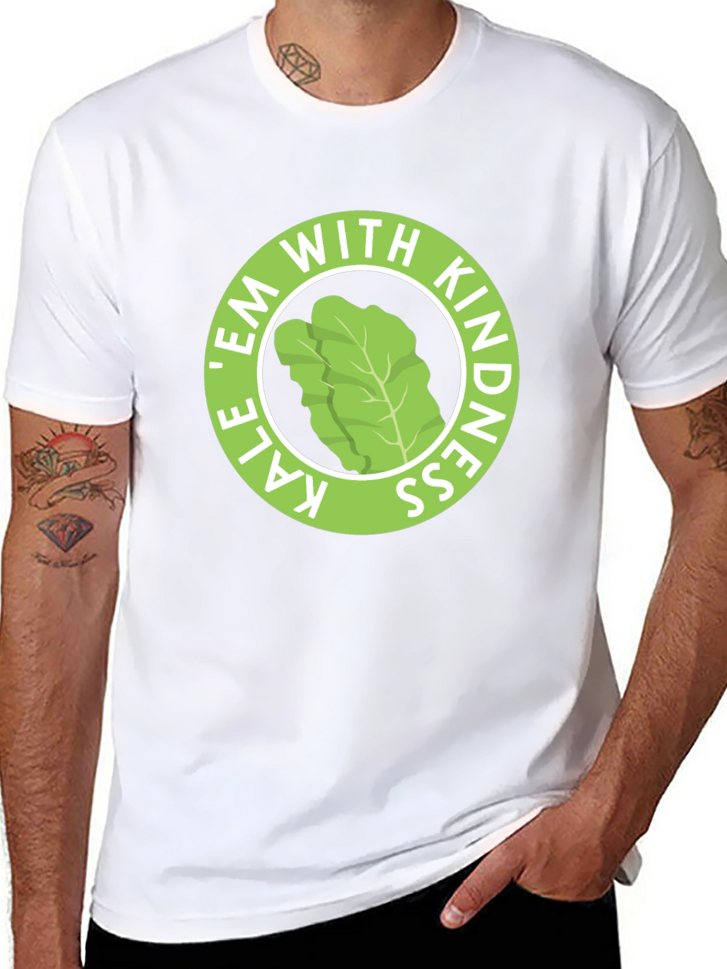 Kale Em With Kindness Black T-Shirt
