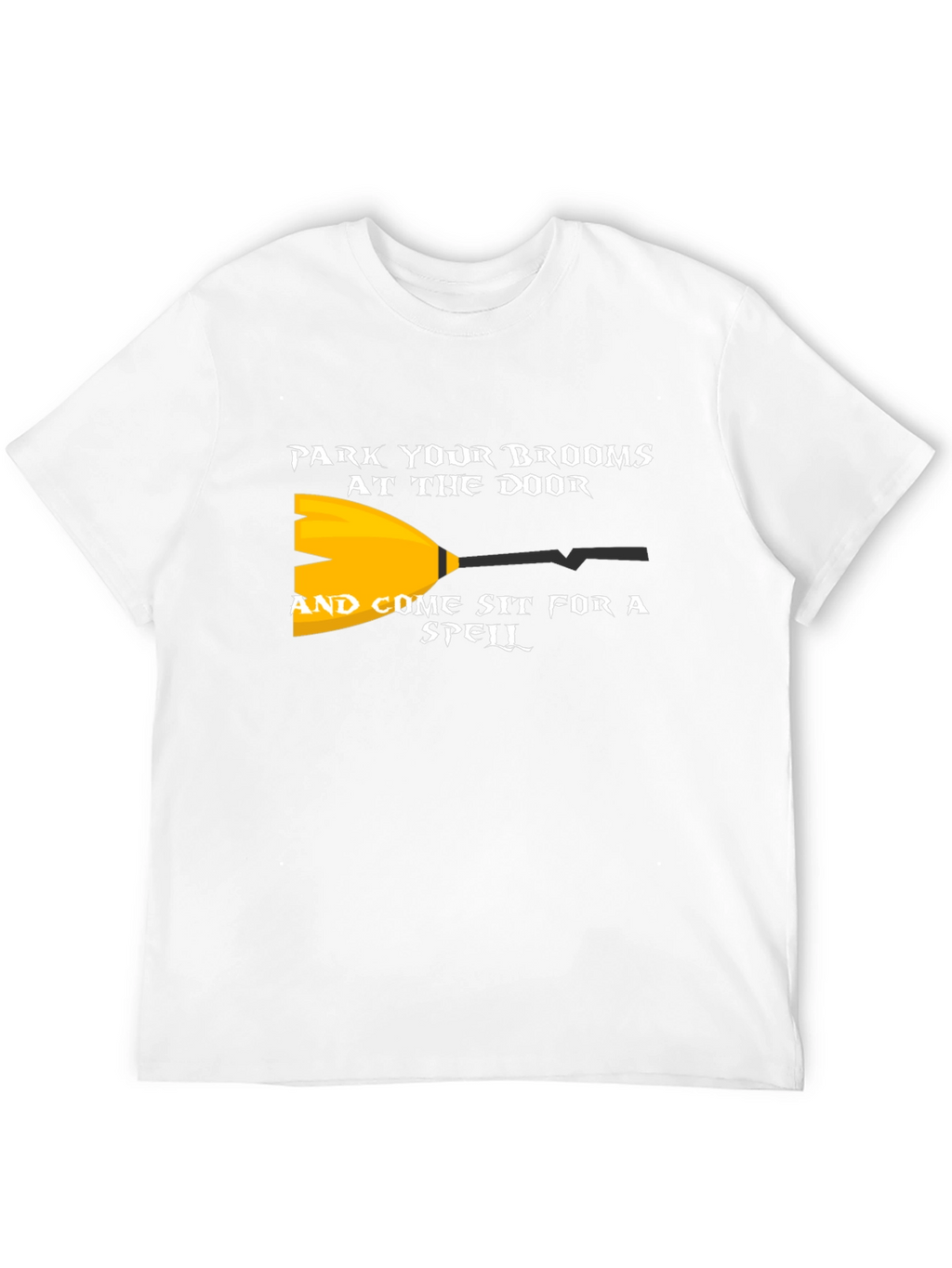 Park Your Brooms Graphic Tee - Halloween Witch Shirt