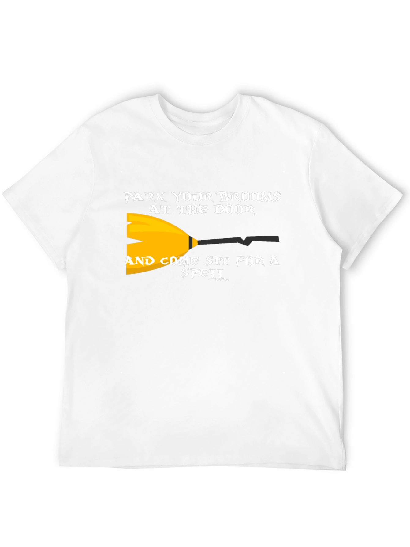 Park Your Brooms Graphic Tee - Halloween Witch Shirt