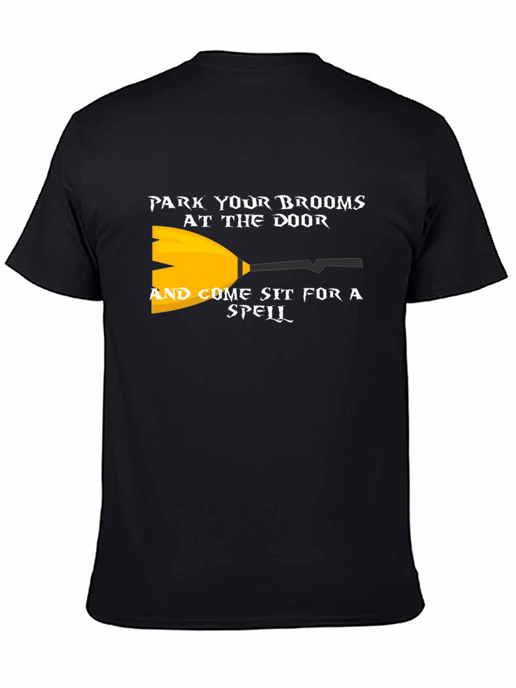 Park Your Brooms Graphic Tee - Halloween Witch Shirt