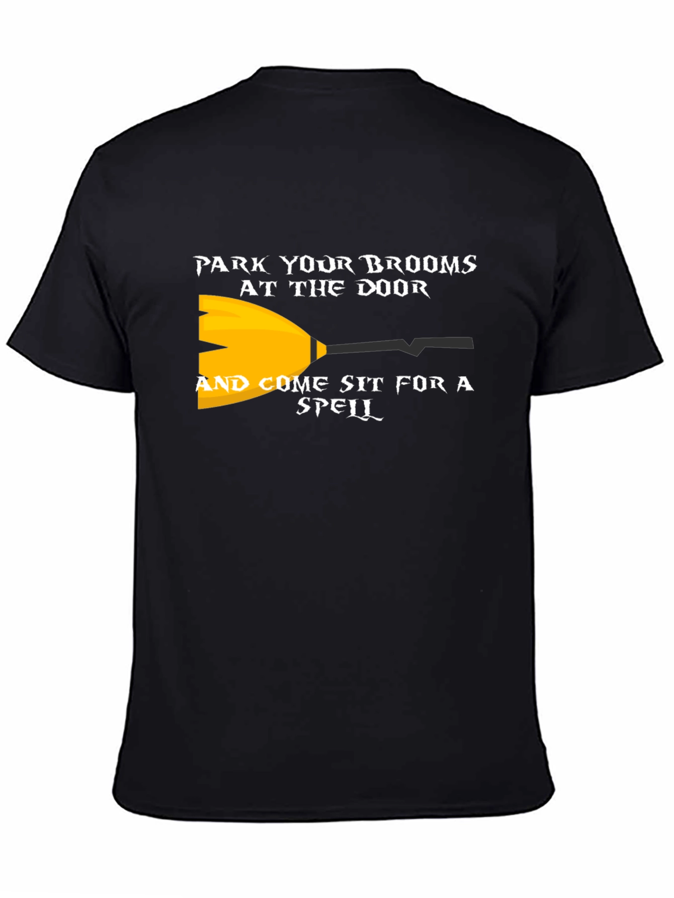 Park Your Brooms Graphic Tee - Halloween Witch Shirt