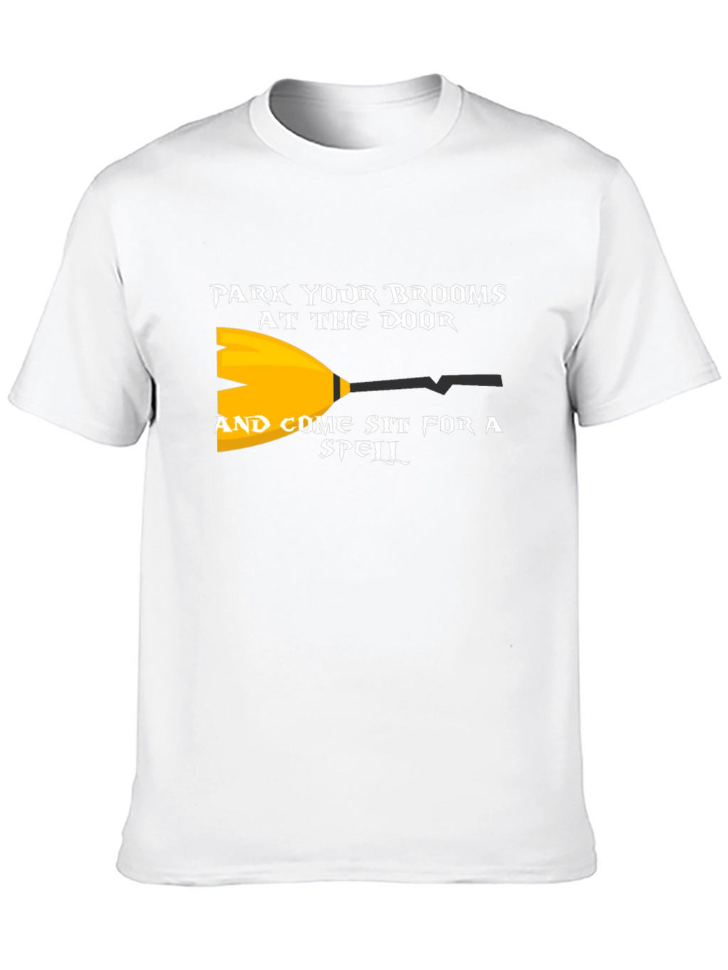 Park Your Brooms Graphic Tee - Halloween Witch Shirt