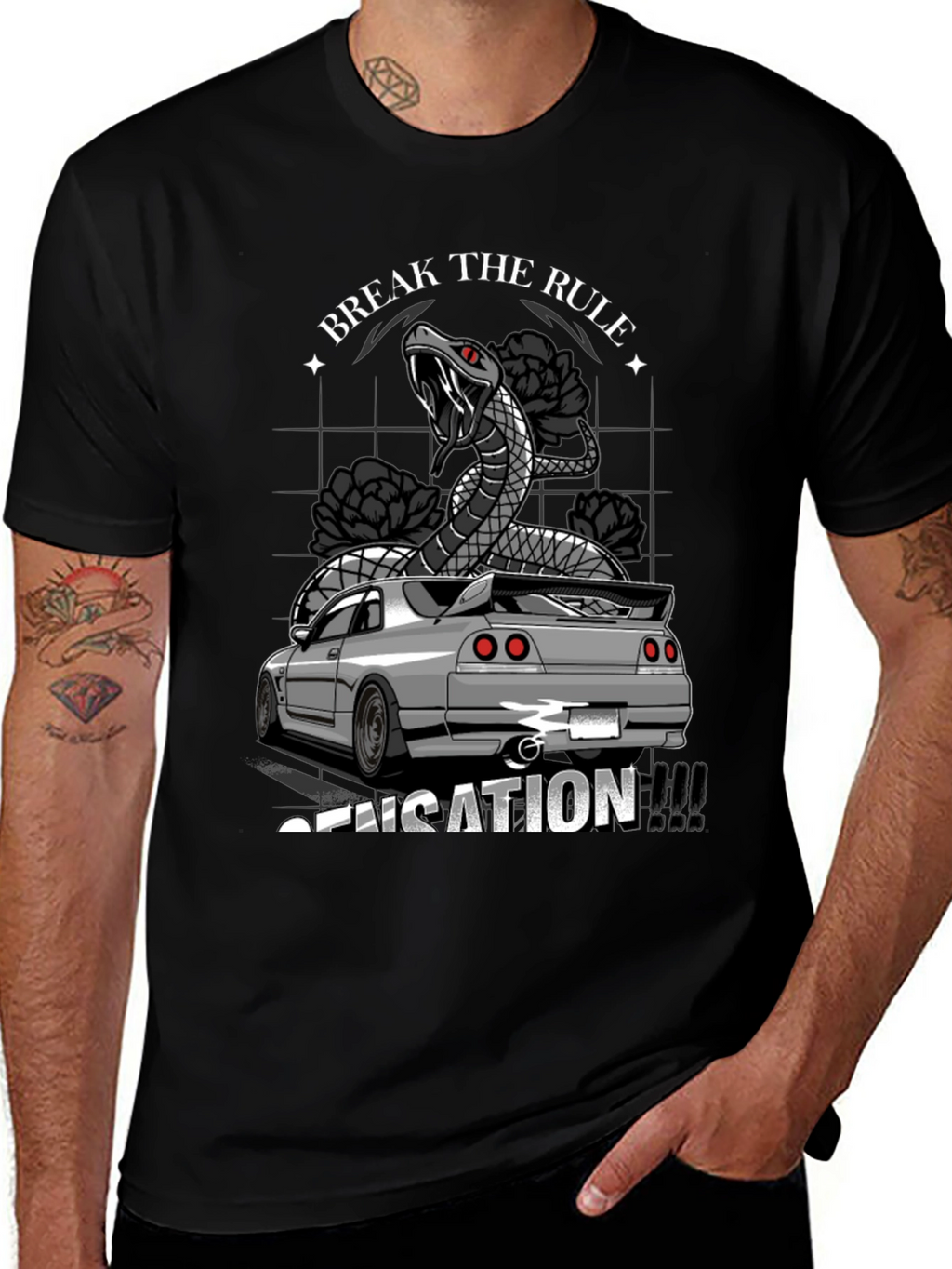 Break the Rule Car T-Shirt - Sensation