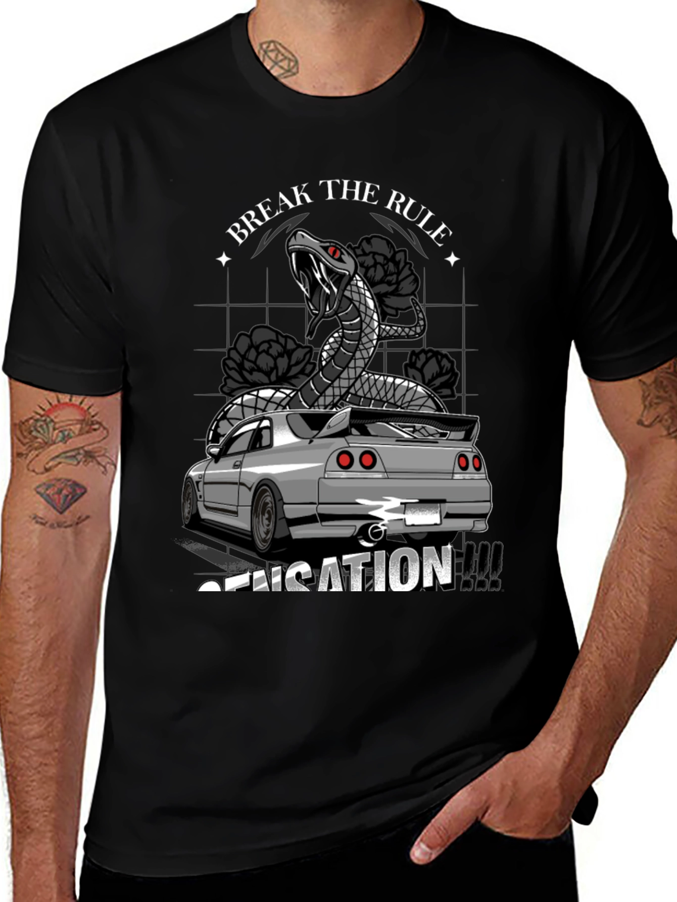 Break the Rule Car T-Shirt - Sensation