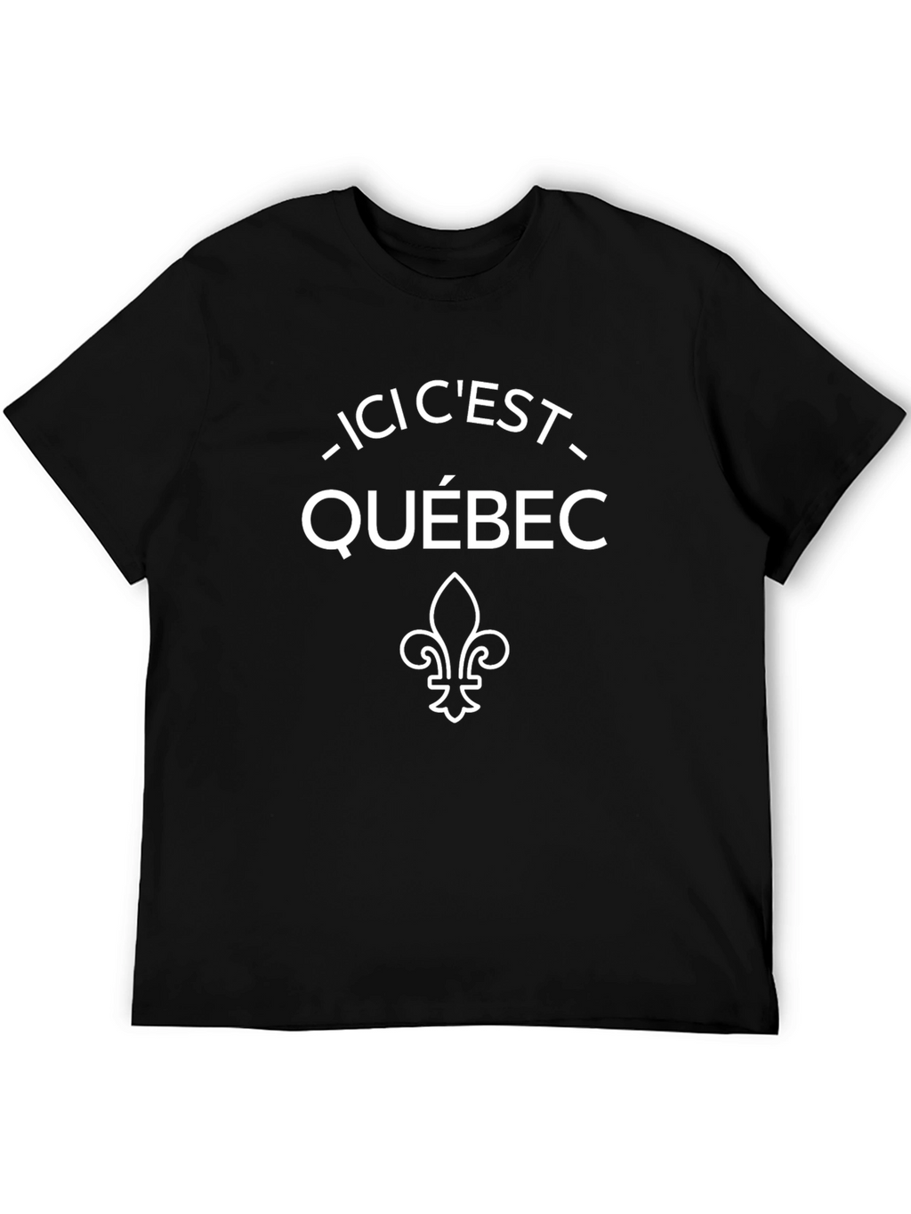 Ici Cest Quebec T-Shirt Fleur-de-lis Black