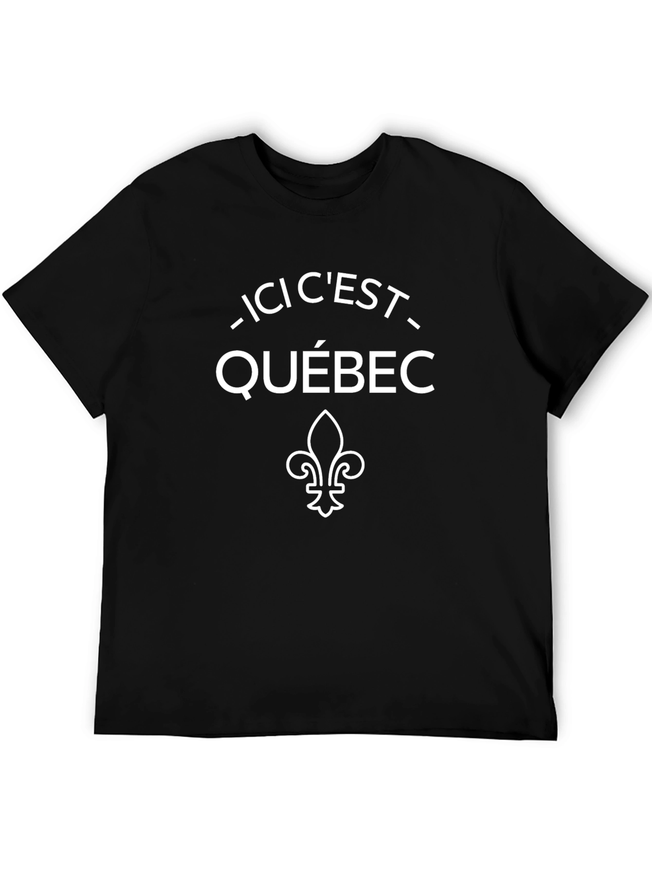 Ici Cest Quebec T-Shirt Fleur-de-lis Black