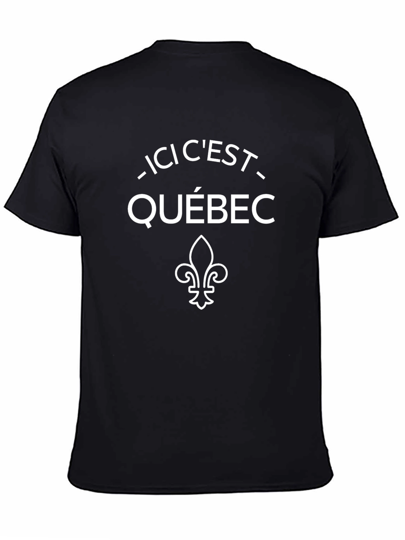 Ici Cest Quebec T-Shirt Fleur-de-lis Black