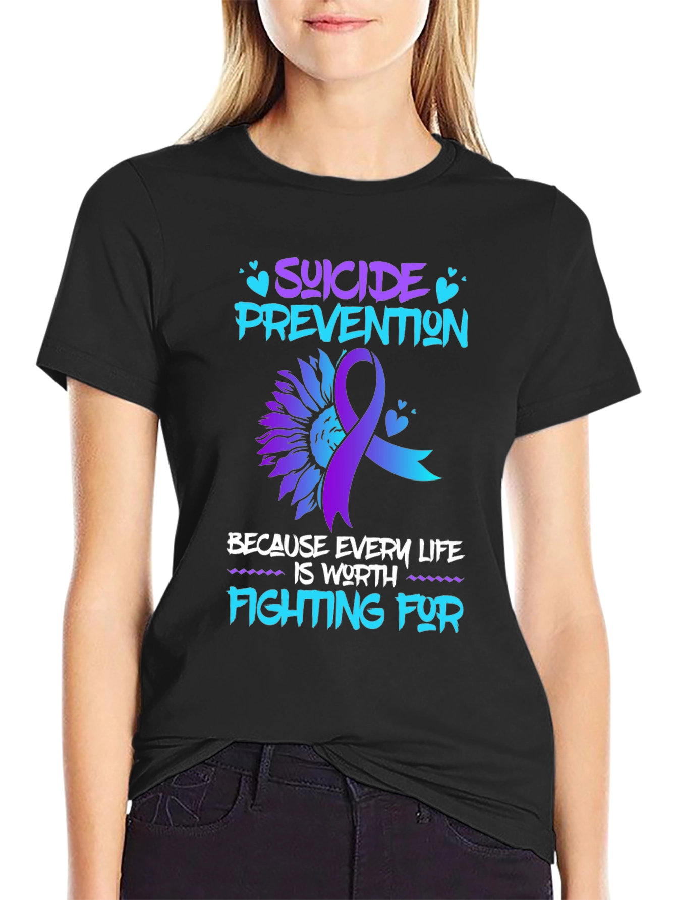 Suicide Prevention T-Shirt: Every Life Worth Fighting For