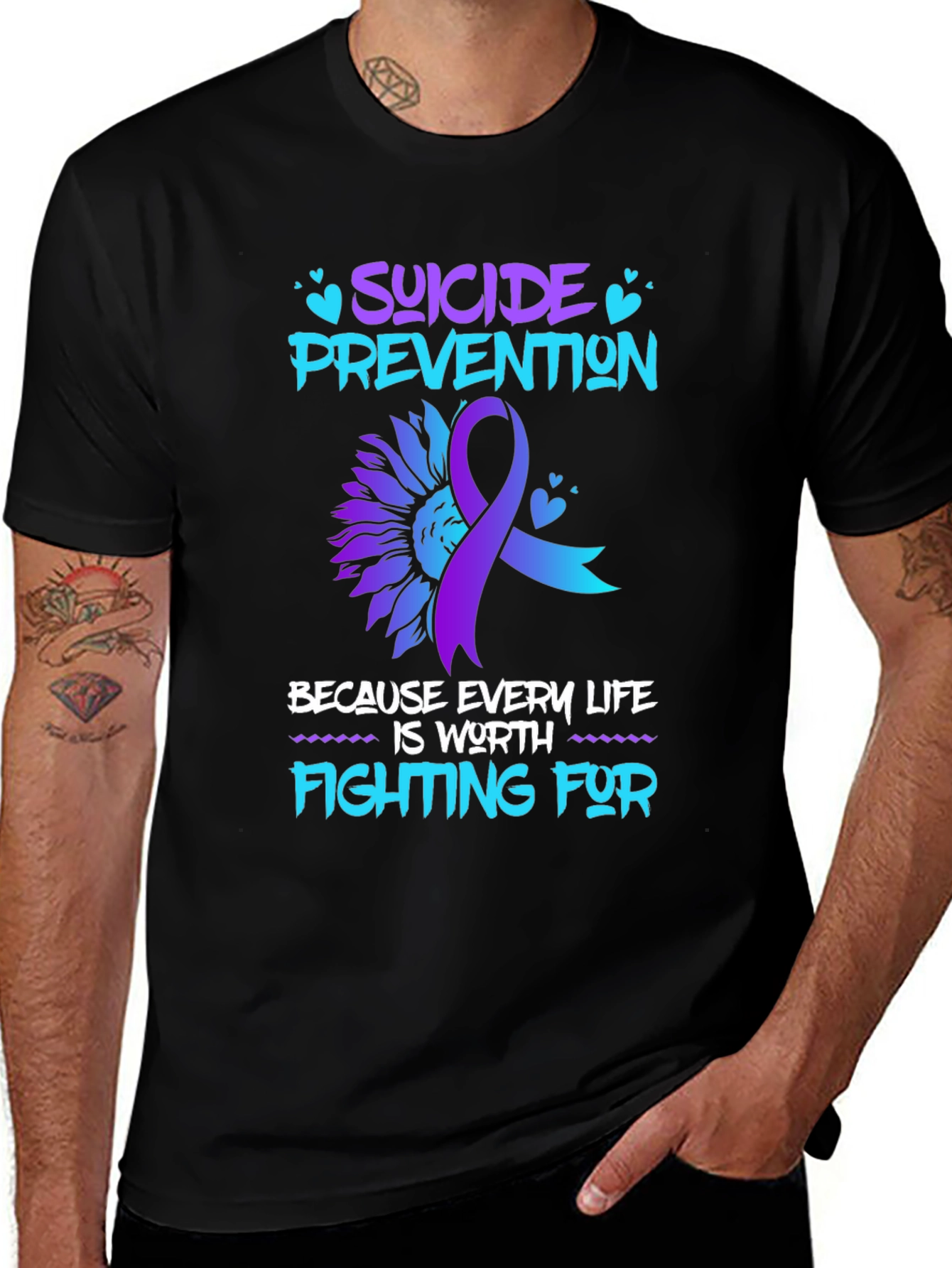 Suicide Prevention T-Shirt: Every Life Worth Fighting For