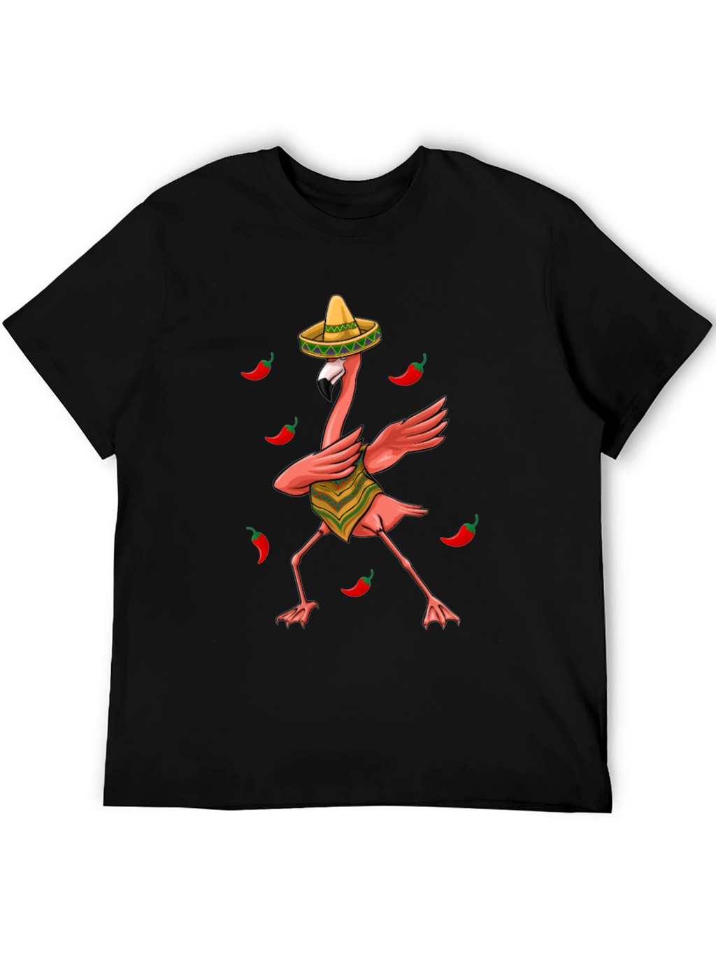 Fiesta Flamingo Black T-Shirt