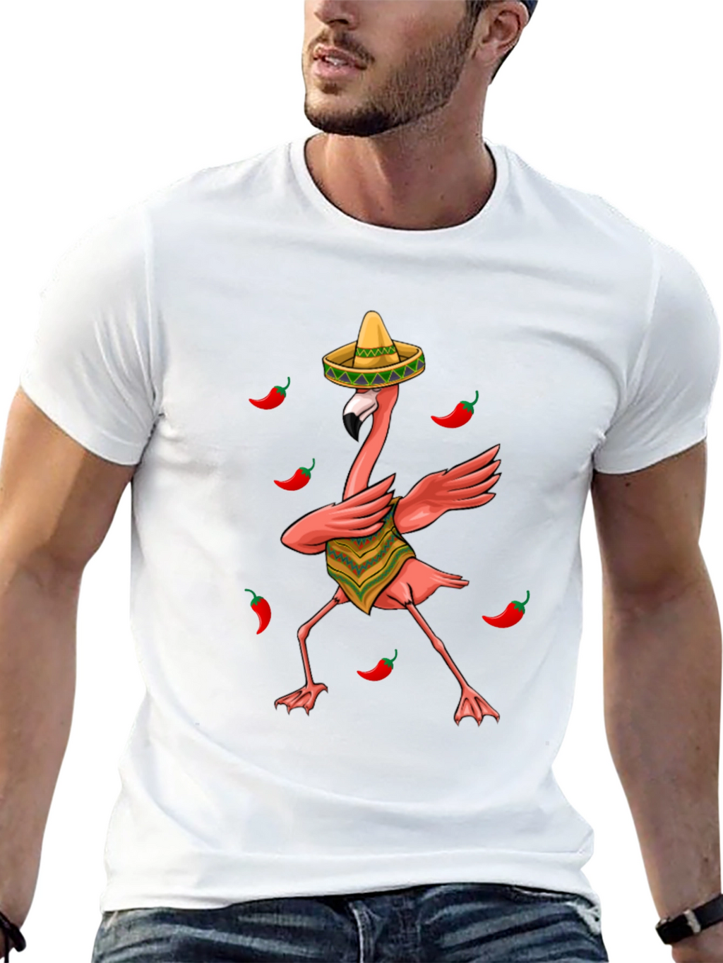 Fiesta Flamingo Black T-Shirt