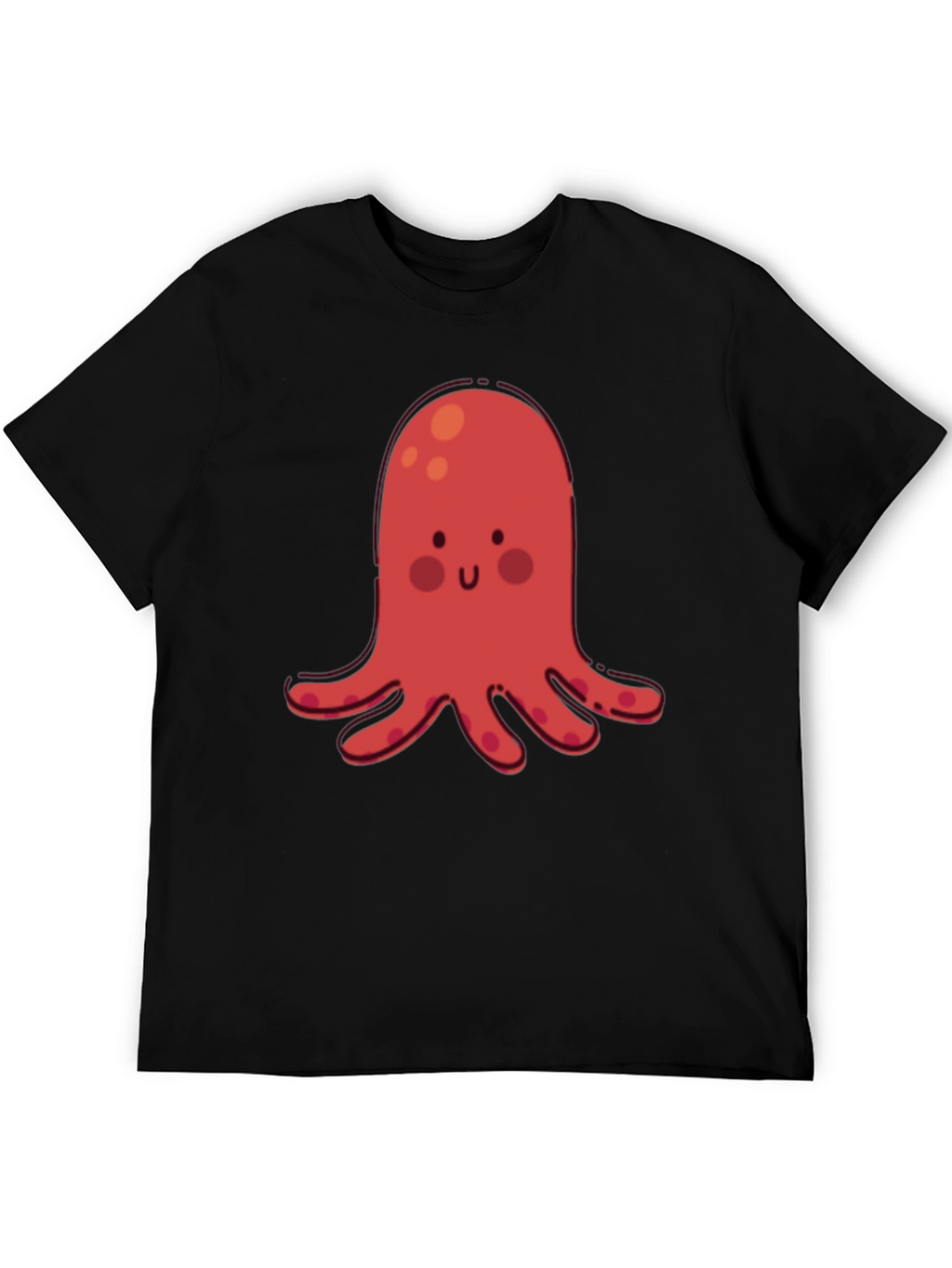 Cute Red Octopus Graphic T-Shirt