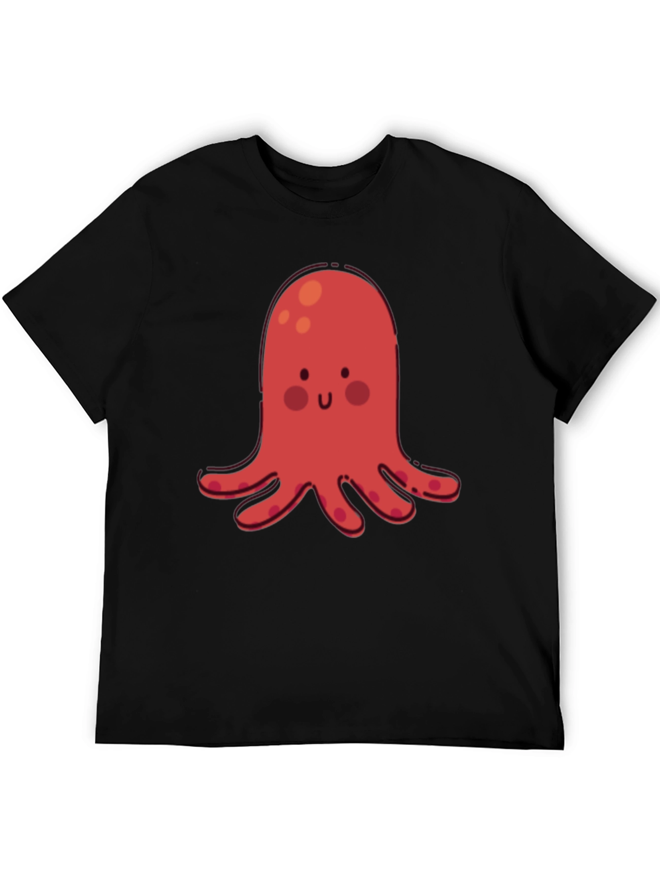 Cute Red Octopus Graphic T-Shirt
