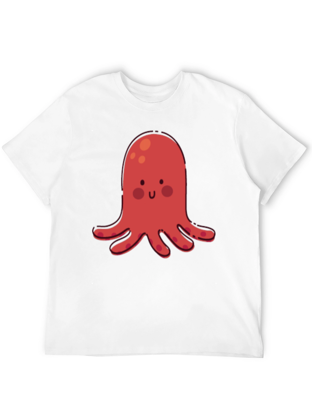 Cute Red Octopus Graphic T-Shirt