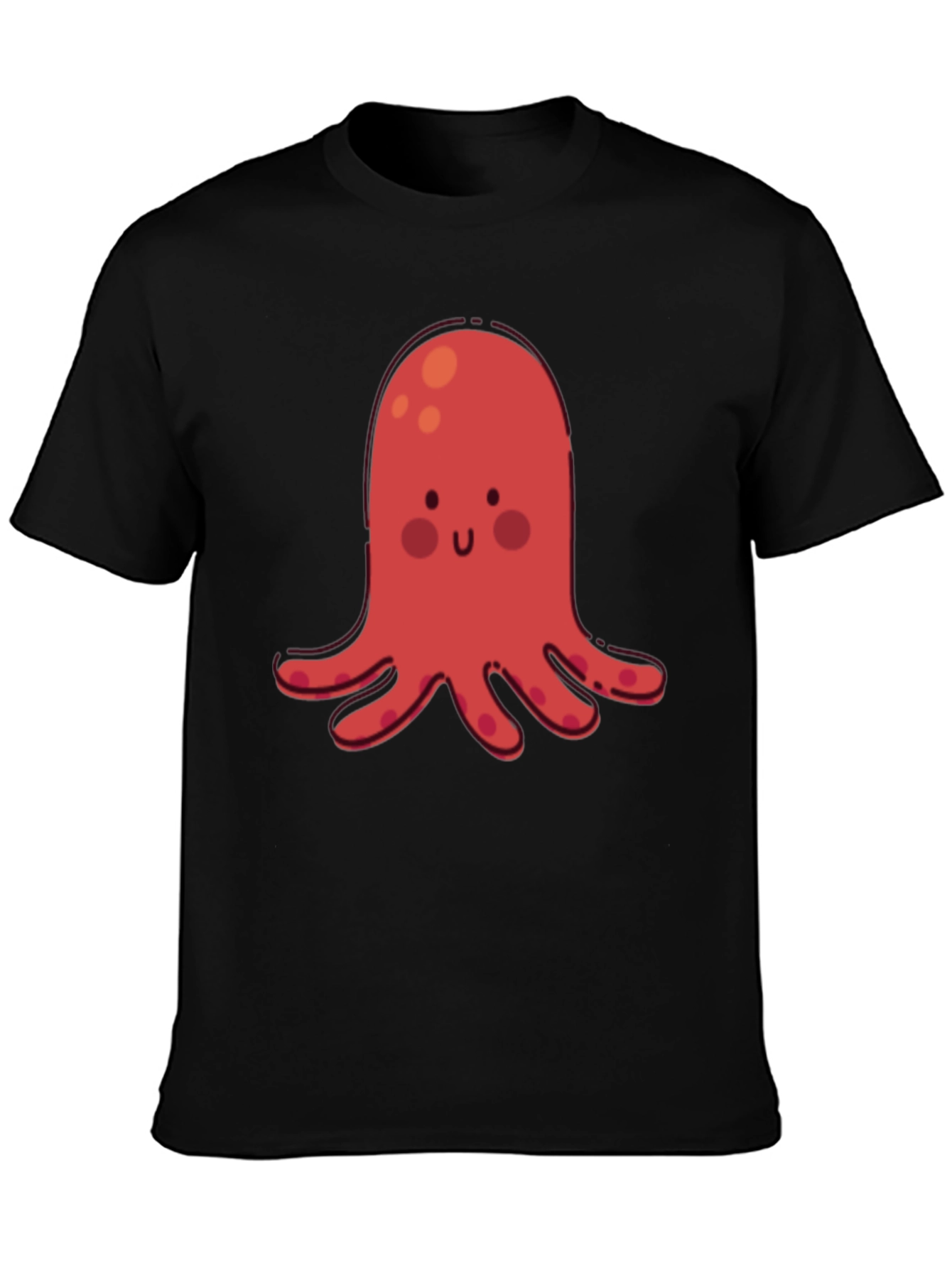 Cute Red Octopus Graphic T-Shirt