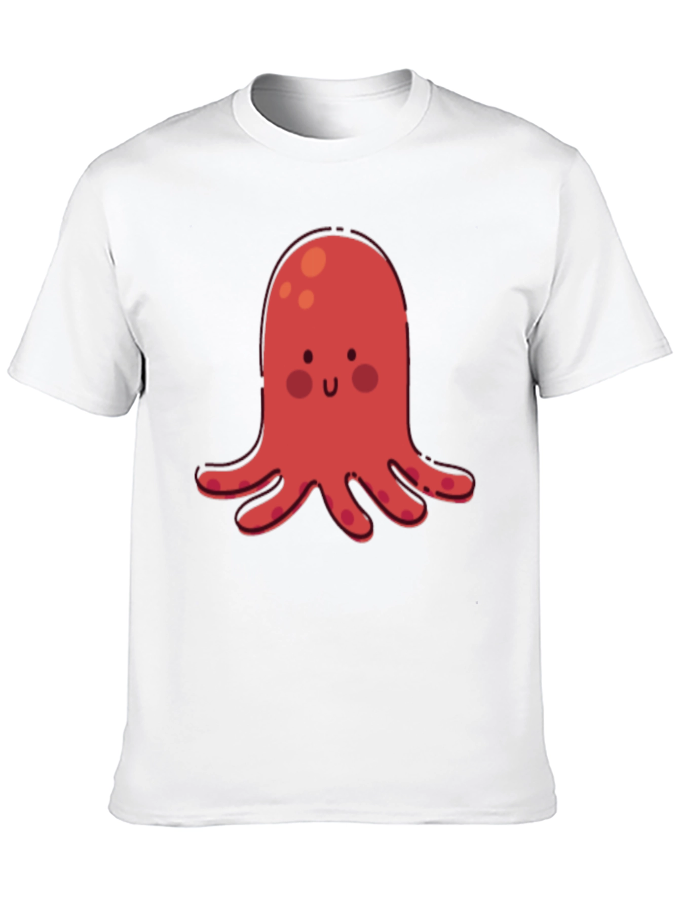Cute Red Octopus Graphic T-Shirt