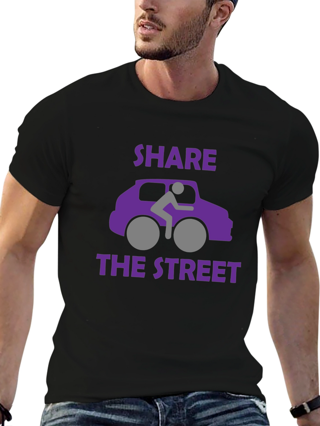 Share the Street Graphic T-Shirt - Black