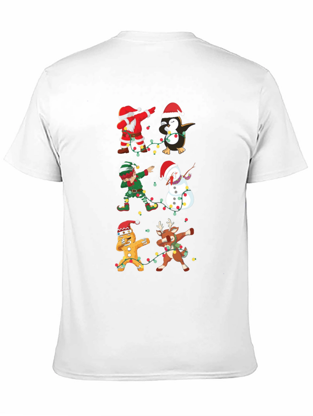 Christmas Dabbing Characters Black Graphic Tee