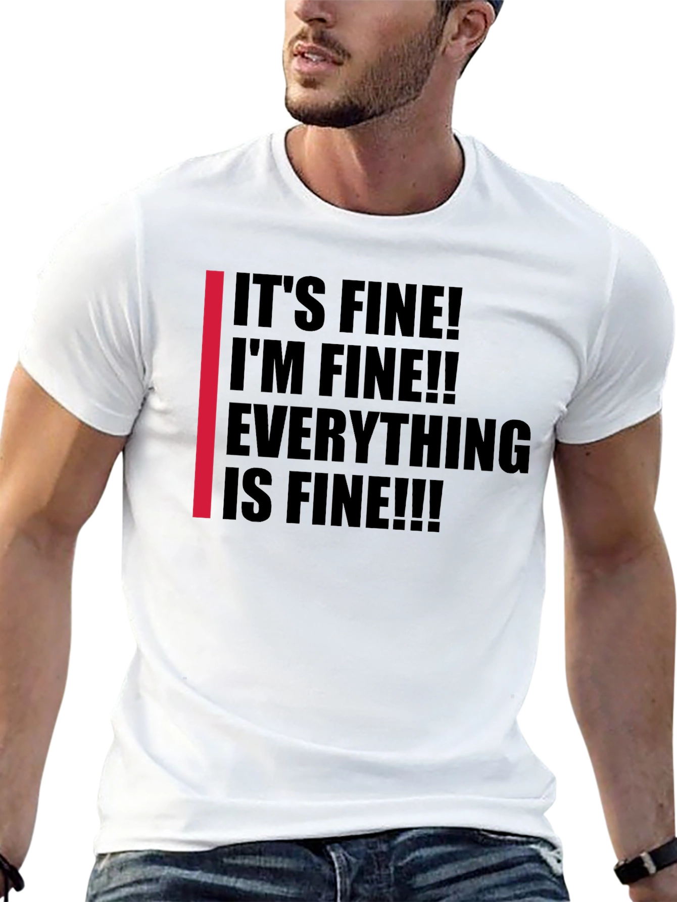 Its Fine! Graphic Tee - Black Humor T-Shirt