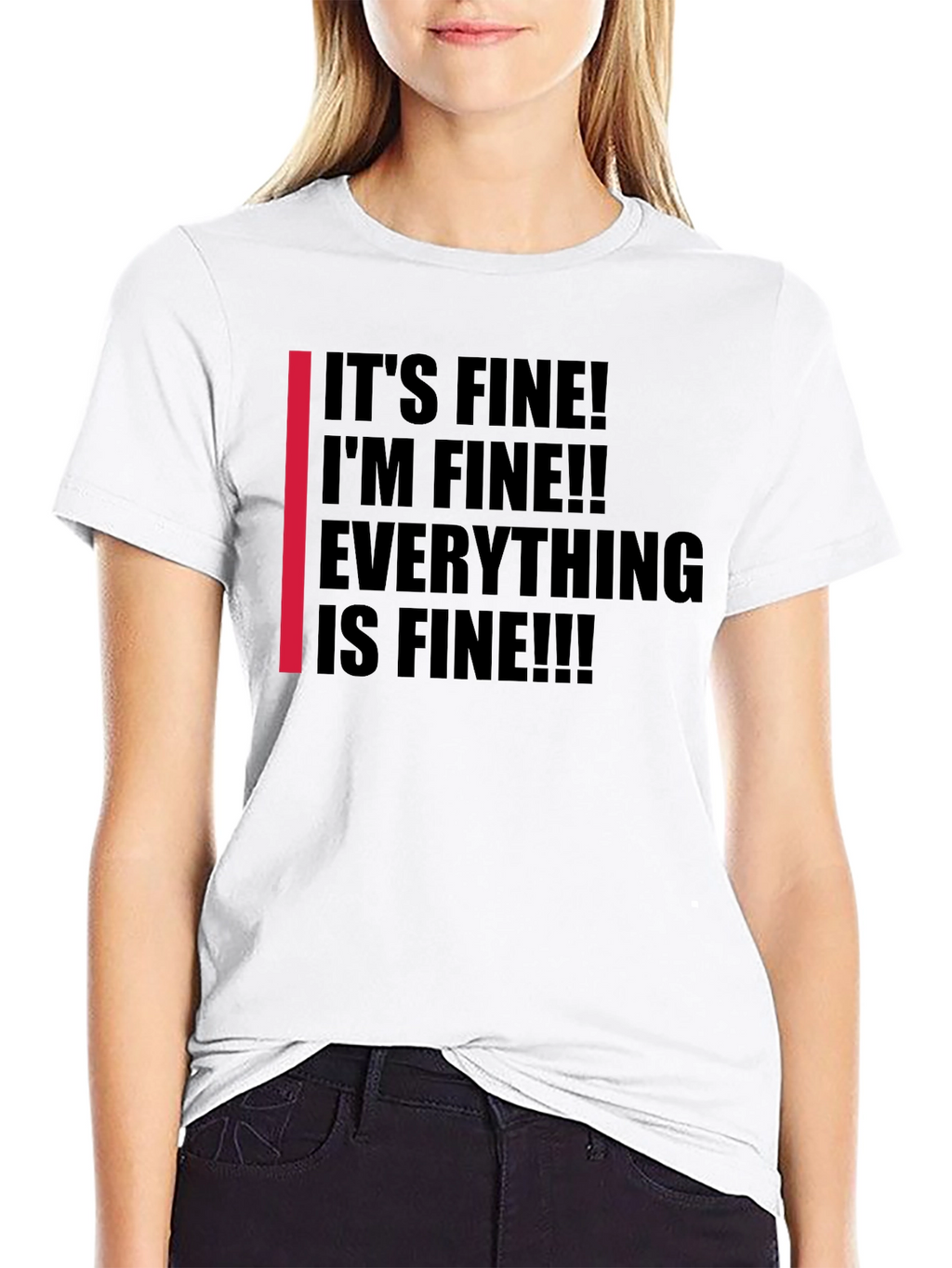 Its Fine! Graphic Tee - Black Humor T-Shirt