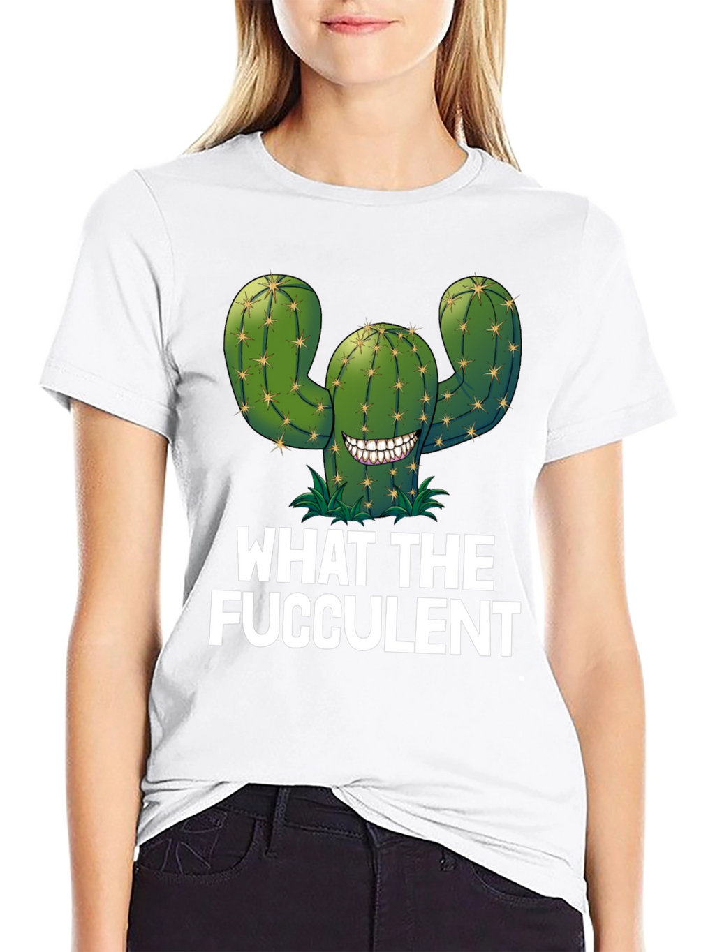 What the Fucculent Cactus Graphic Tee