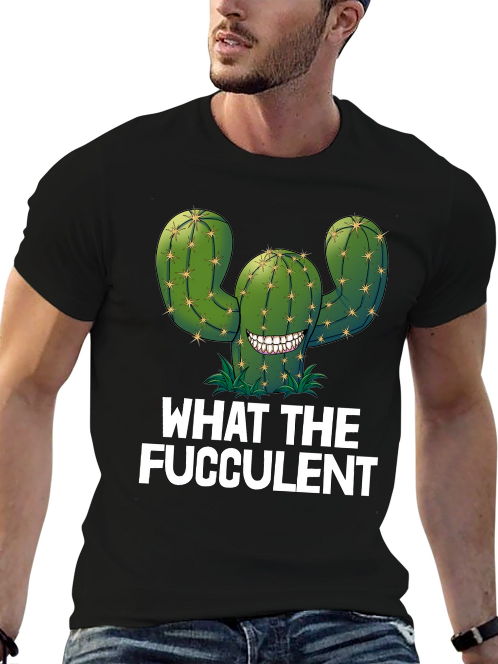 What the Fucculent Cactus Graphic Tee