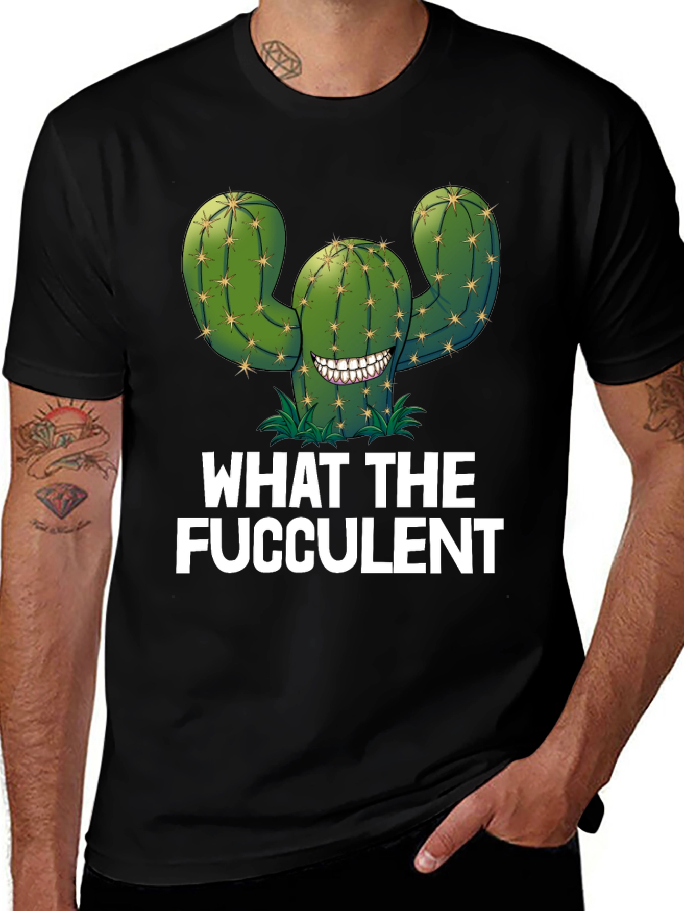What the Fucculent Cactus Graphic Tee