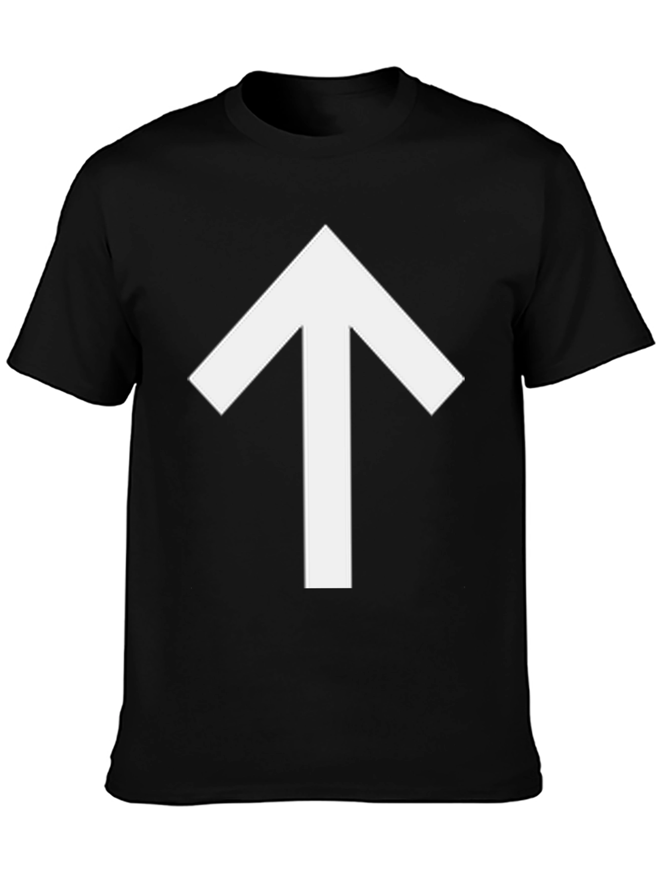 Upward Arrow Graphic Tee - Black