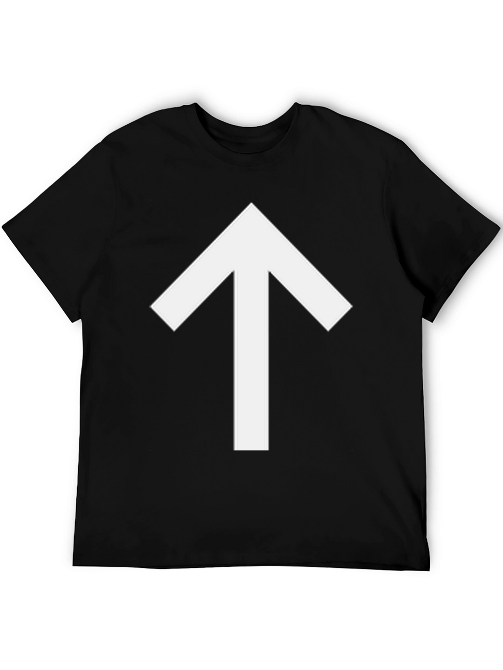 Upward Arrow Graphic Tee - Black