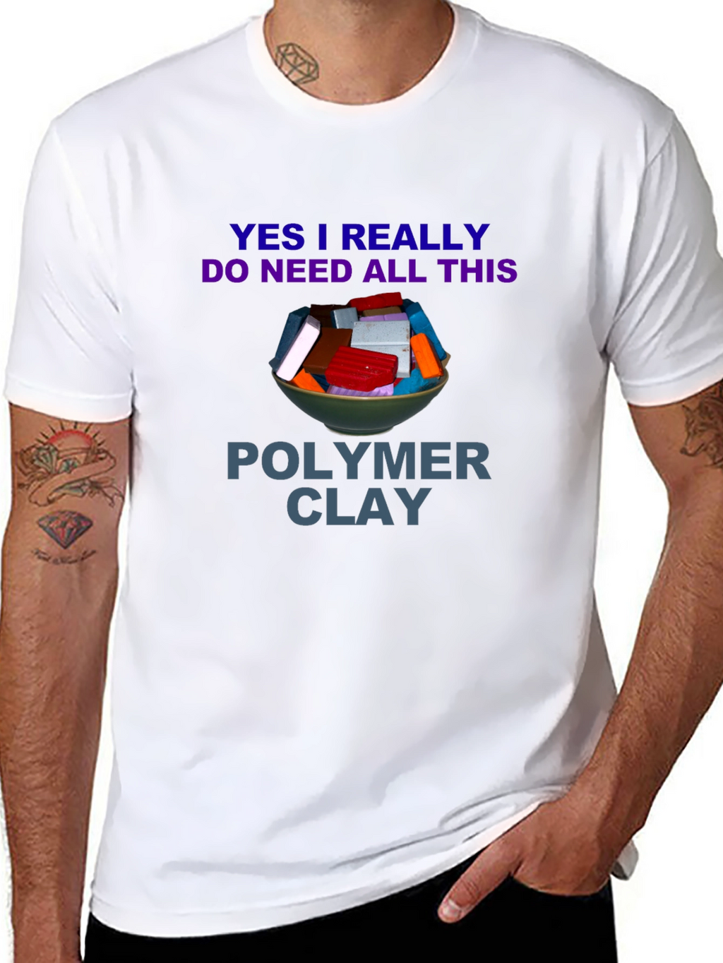 Polymer Clay T-Shirt: Crafting Humor Tee