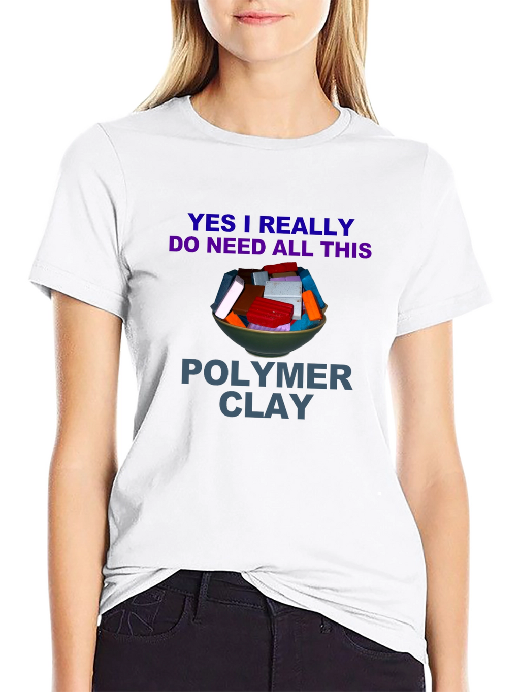 Polymer Clay T-Shirt: Crafting Humor Tee
