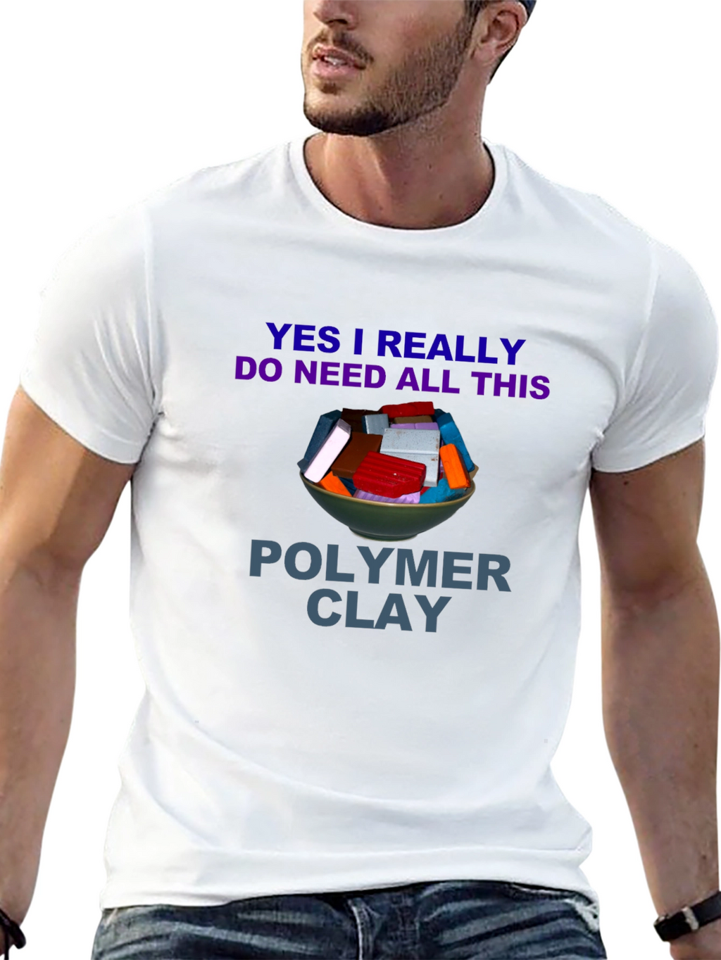 Polymer Clay T-Shirt: Crafting Humor Tee