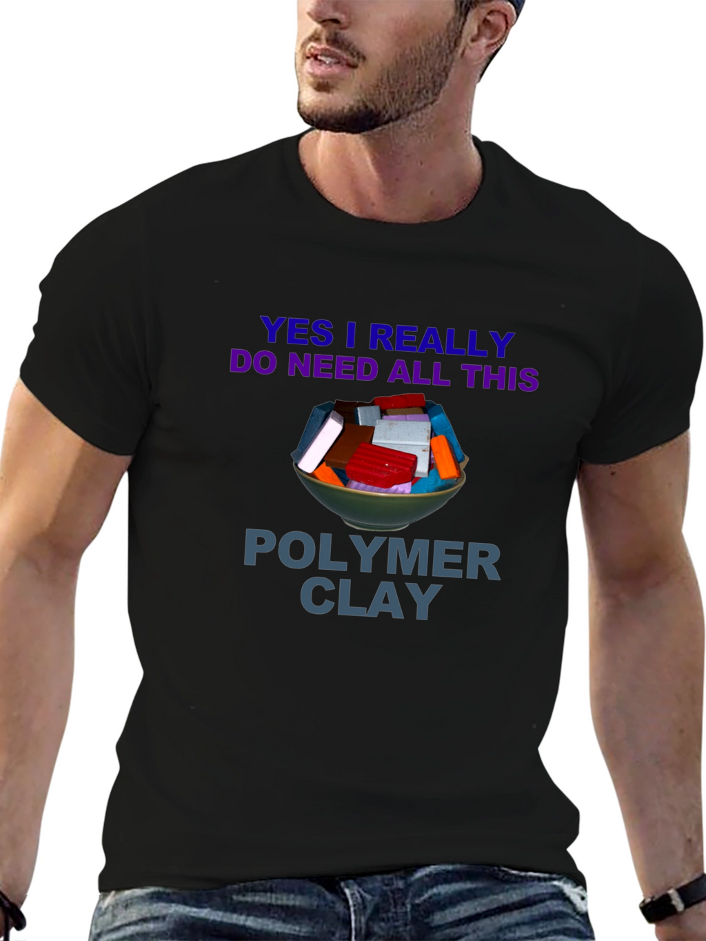 Polymer Clay T-Shirt: Crafting Humor Tee