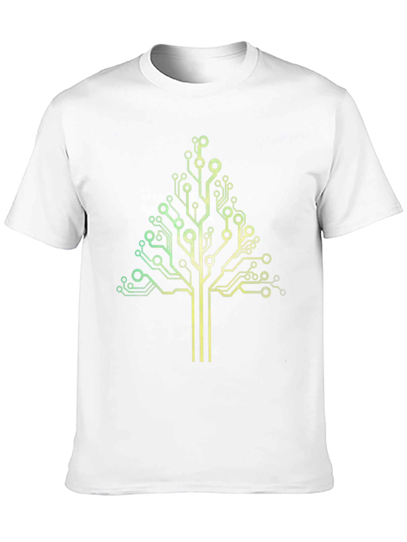 Circuit Tree Graphic Tee - Black Cotton T-Shirt