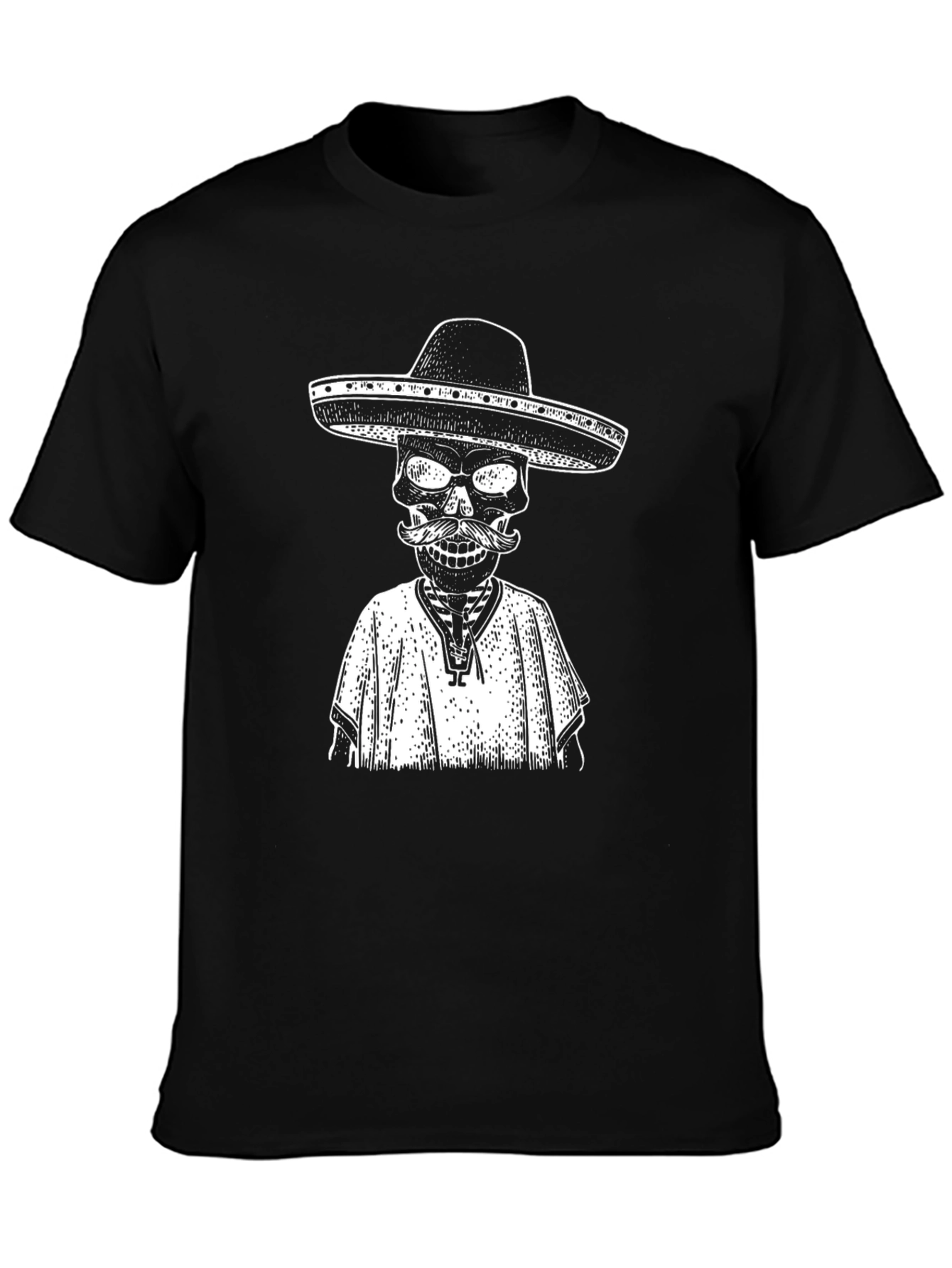Day of the Dead Skeleton T-Shirt - Black